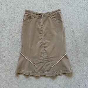 Anthropologie Cord Skirt